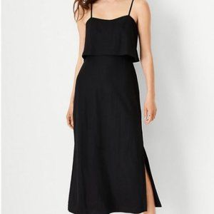 Ann Taylor Strappy Overlay Midi Dress Small Petite